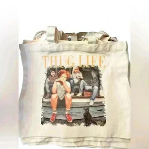 Thug Life Hocus Pocus Canvas Tote 17”x14”